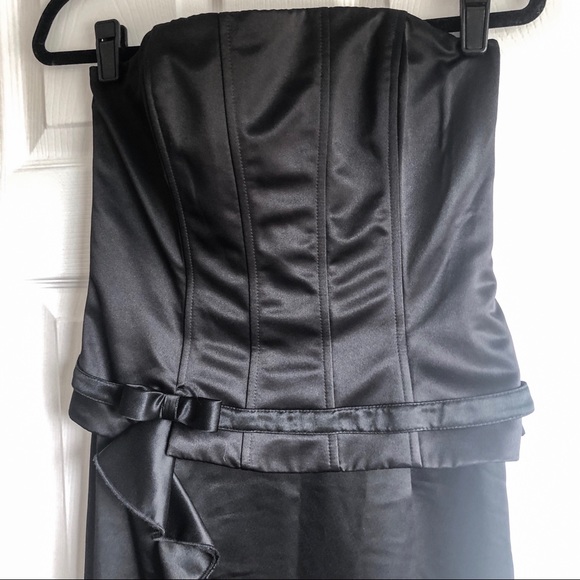 NWOT Scott McClintock Black Strapless Gown sz 10 - Picture 2 of 4